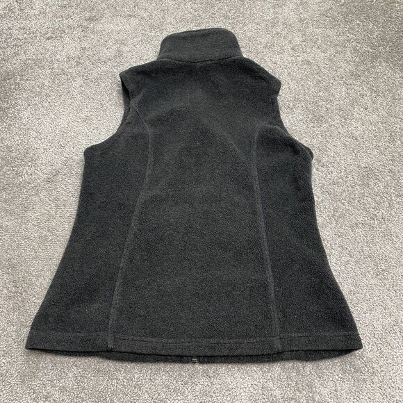 Columbia Benton Springs Fleece Jacket Vest Womens Small Dark Gray Outdoor Hiking - Picture 2 of 12